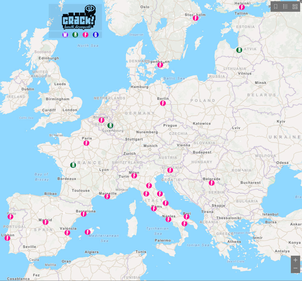 mappa dei festival europei